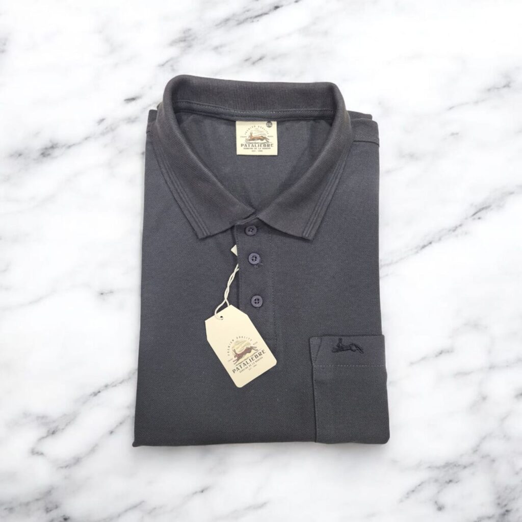Polo Shirt dark grey Color weave Cotton