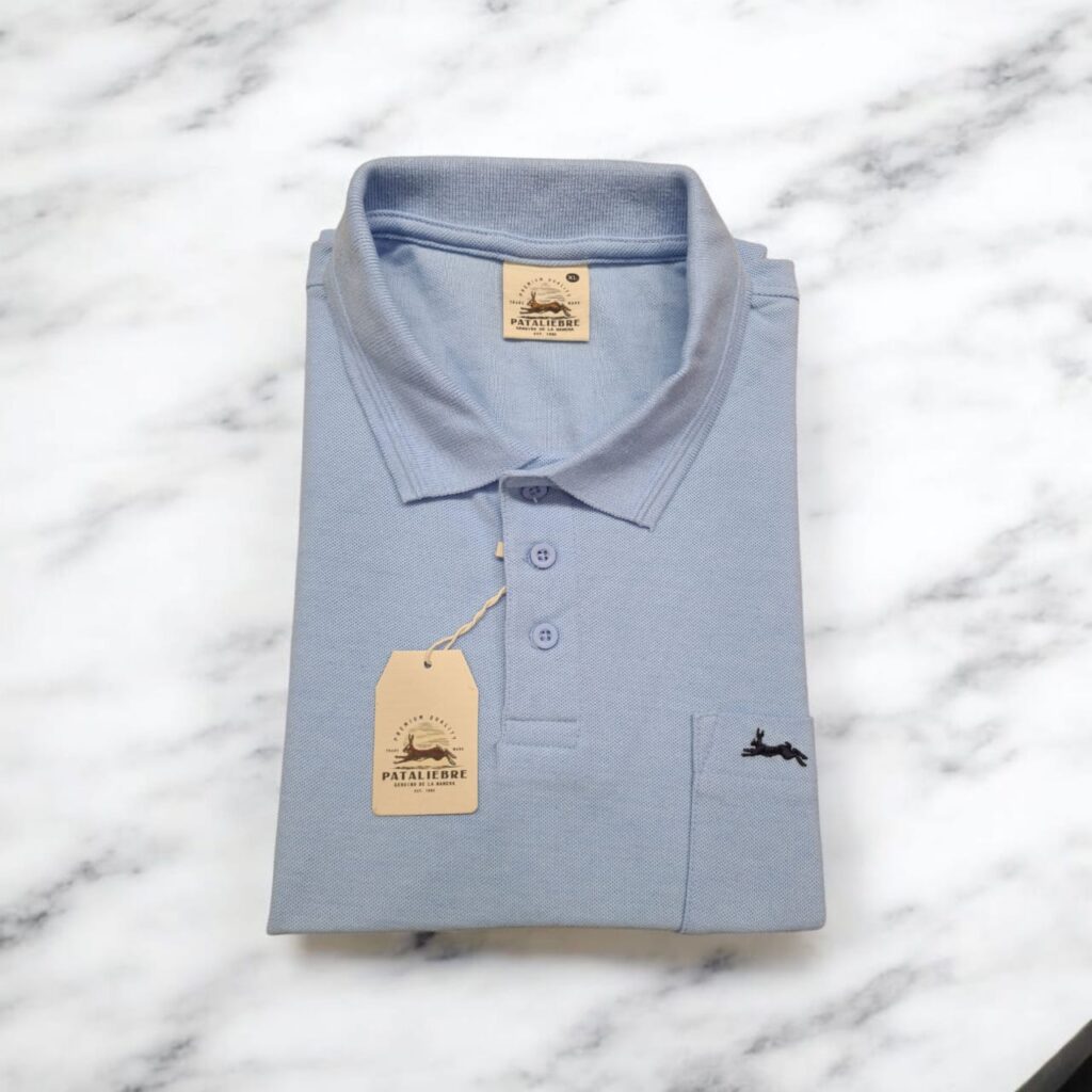 Polo Shirt Sky blue Color weave Cotton